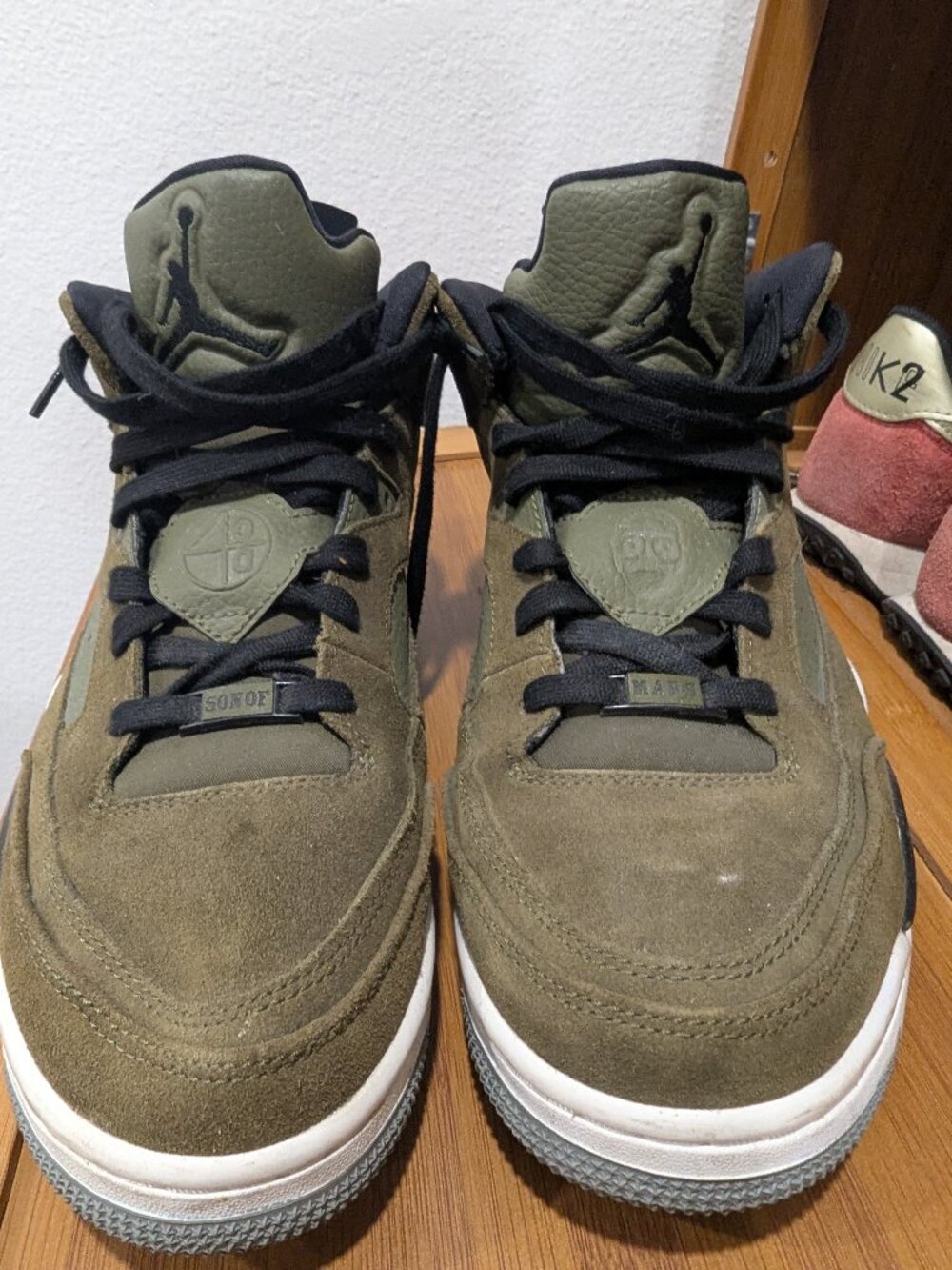 Jordan Son of Mars Low Olive Canvas 580603-300 Size 11 Pre-Owned